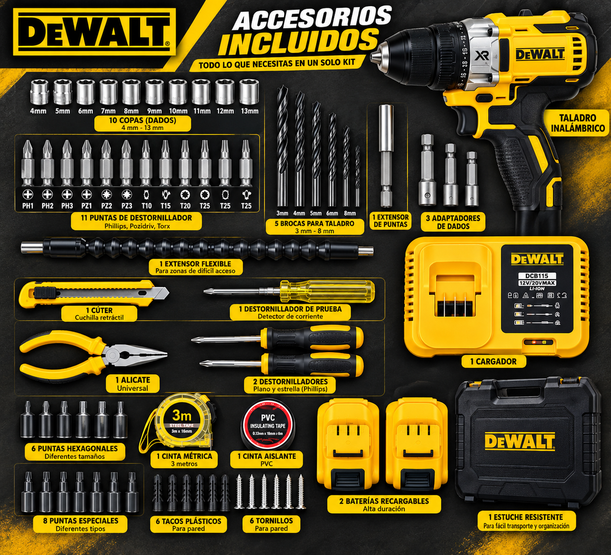 TALADRO 2401 DEWALT 3/8